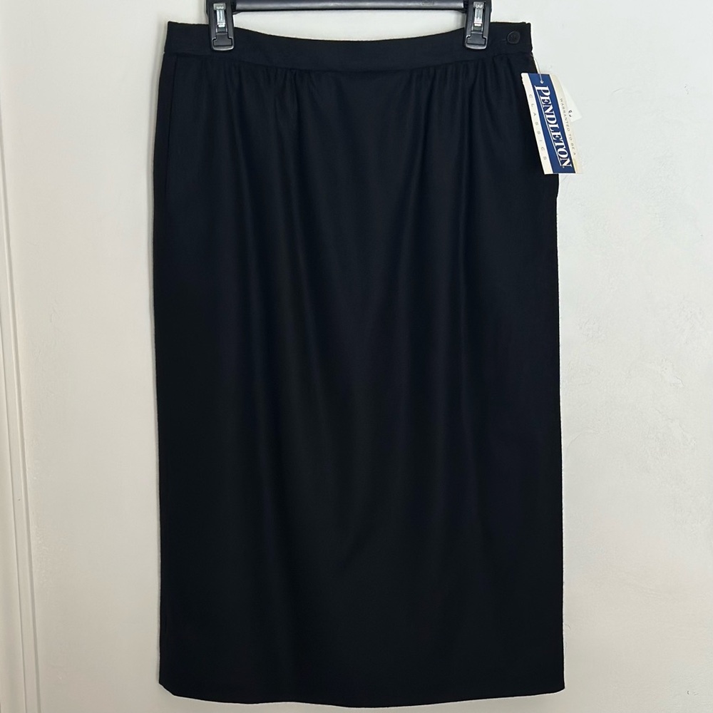 Vtg Pendleton Pencil Skirt Sz 12 Wool Midi Pockets Deadstock Office Corpcore USA